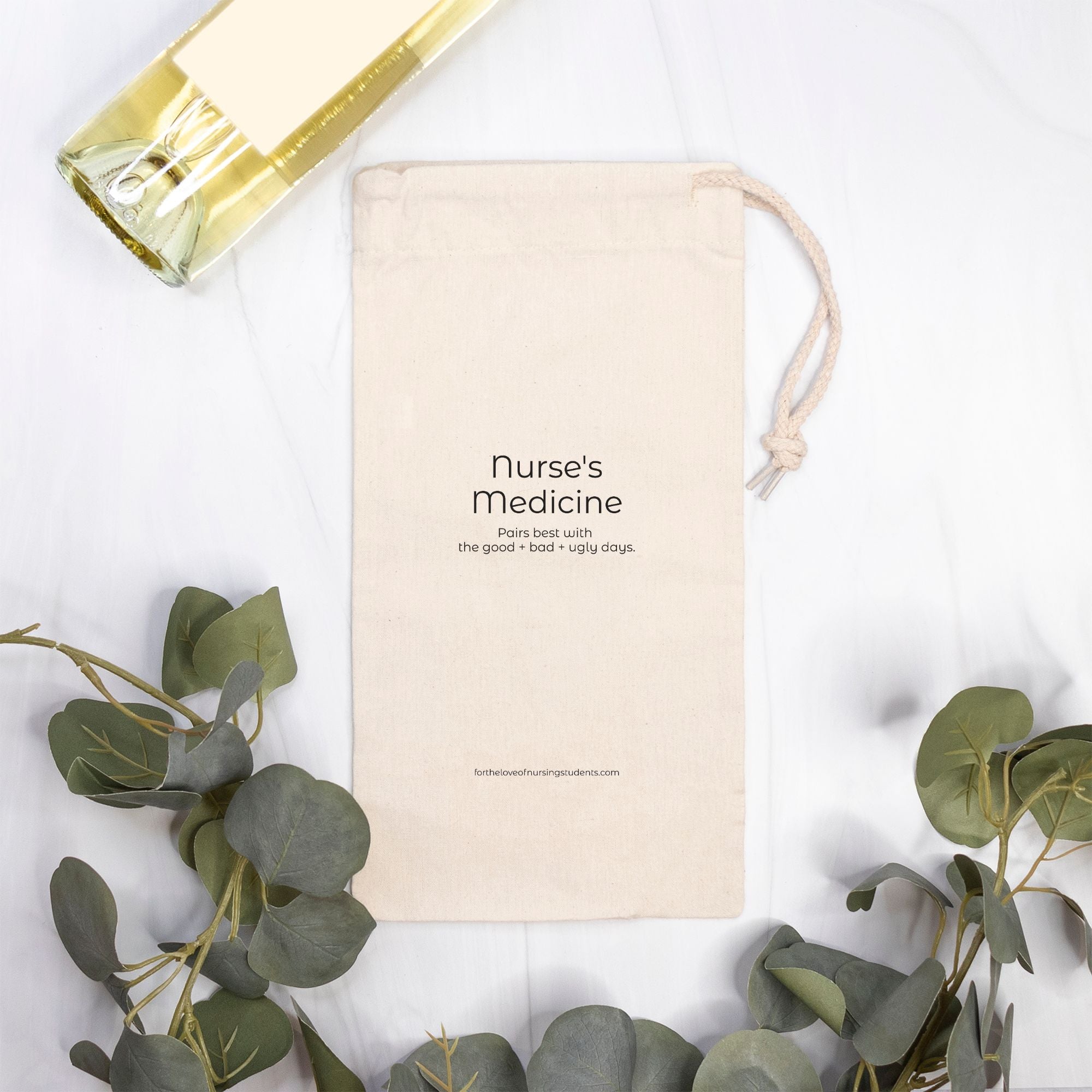 Nurse Medicine Wine Bag, Funny Nurse Gift, RN Gift, Medical Humor Wine Tote, Nurse Appreciation Gift, Canvas Wine Bag