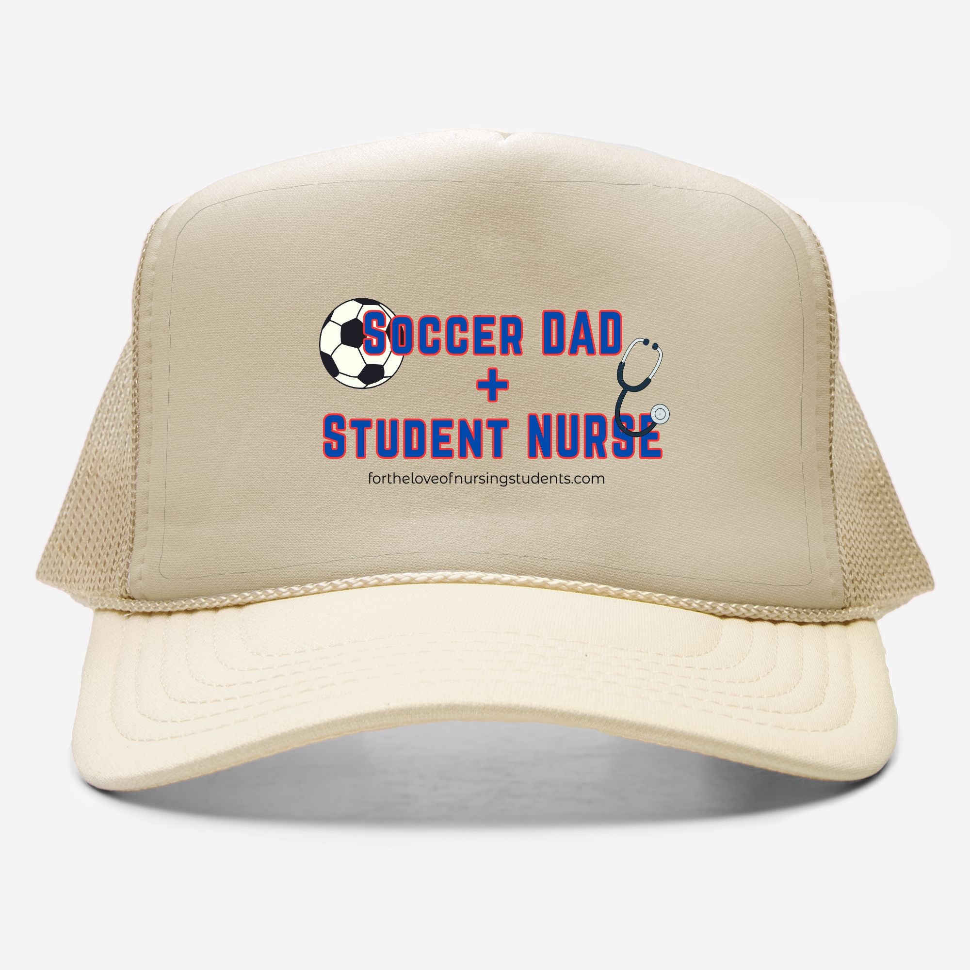 Soccer Dad + Student Nurse Trucker Hat, Otto 39-165 Foam Hat, Nursing School Gift, Dad Life Cap, Nurse Gift