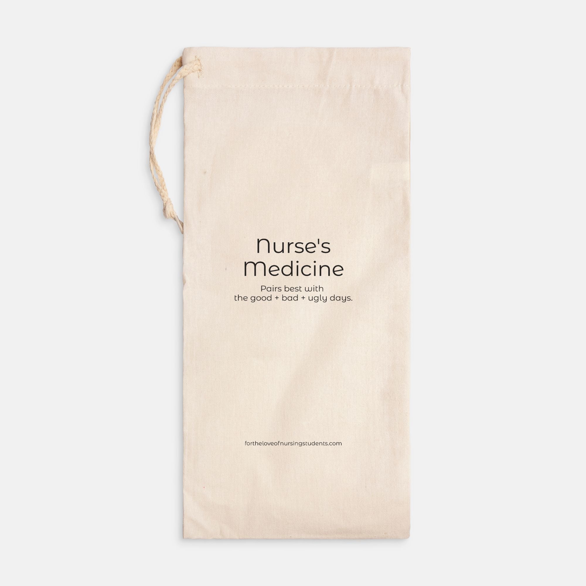 Nurse Medicine Wine Bag, Funny Nurse Gift, RN Gift, Medical Humor Wine Tote, Nurse Appreciation Gift, Canvas Wine Bag