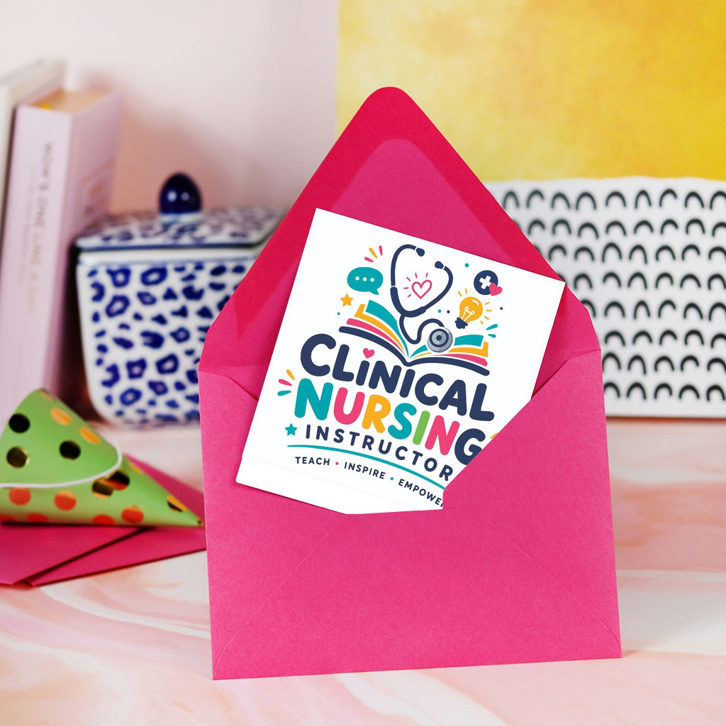 Clinical Nursing Instructor Kiss Cut Stickers 4x4, Nurse Instructor Sticker, Nursing Teacher Gift, Cute Medical Sticker