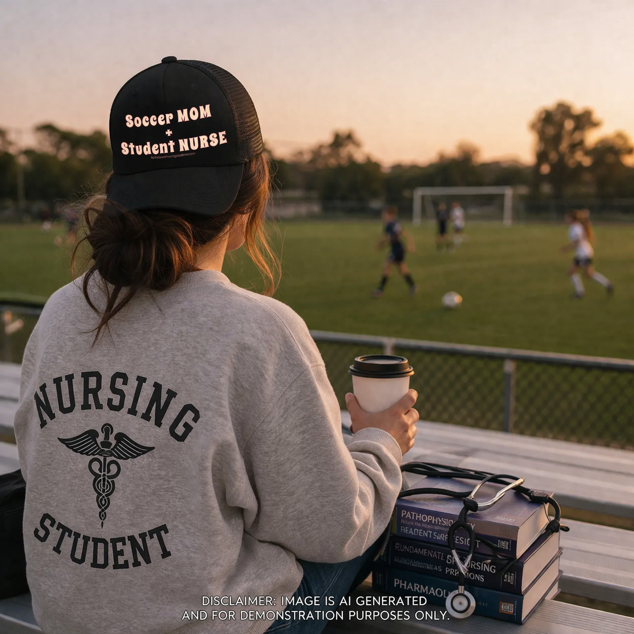 Soccer Mom Student Nurse Hat – Retro Trucker Hat Yupoong 6606 – Nursing Student Gift – Sports Mom Nurse Hat