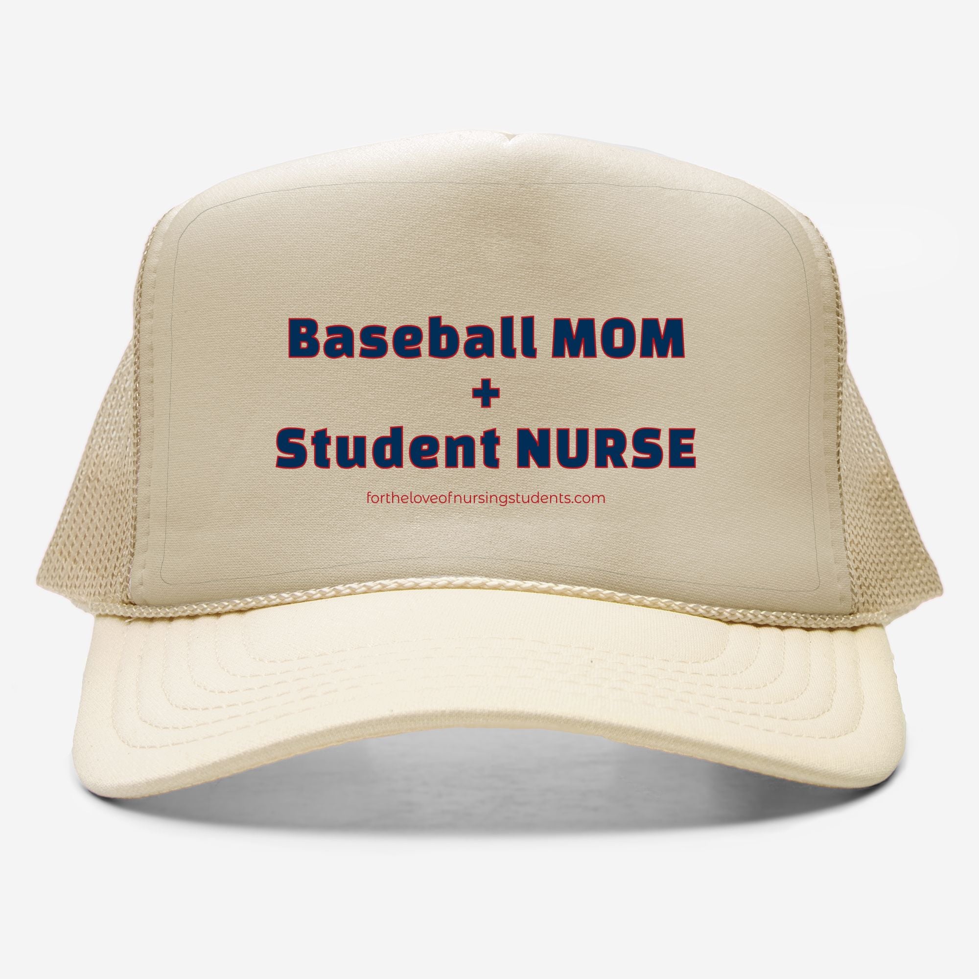 Baseball Mom Student Nurse Hat – Foam Trucker Hat Otto 39-165 – Nursing Student Gift – Sports Mom Nurse Cap