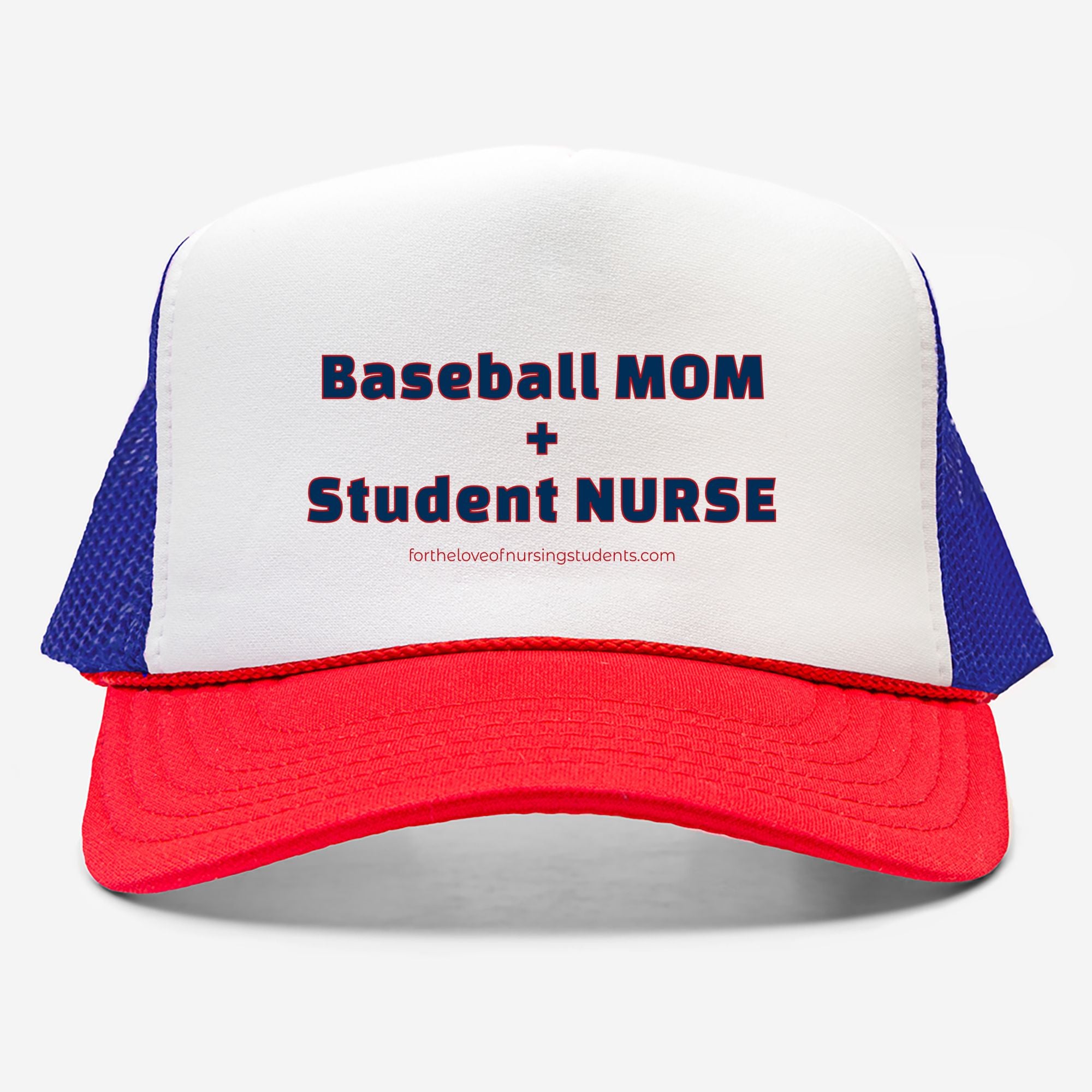Baseball Mom Student Nurse Hat – Foam Trucker Hat Otto 39-165 – Nursing Student Gift – Sports Mom Nurse Cap
