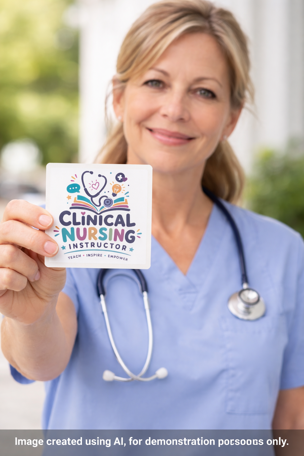 Clinical Nursing Instructor Kiss Cut Stickers 4x4, Nurse Instructor Sticker, Nursing Teacher Gift, Cute Medical Sticker