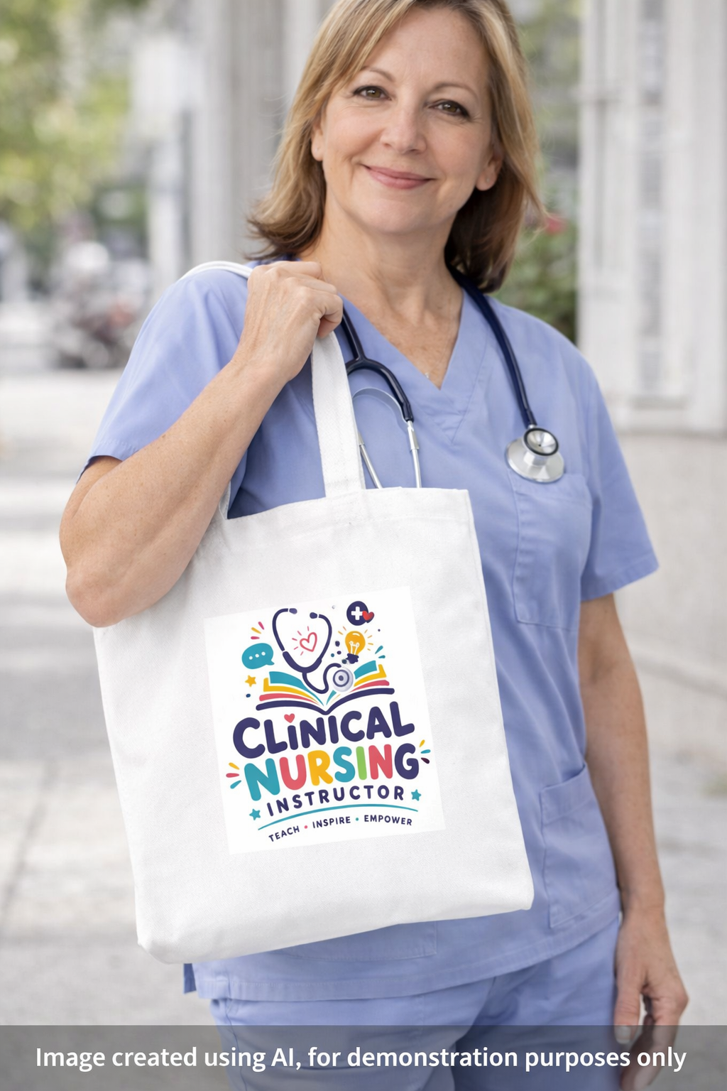 Clinical Nursing Instructor Tote Bag, Heavy Duty Canvas Bag, Nurse Instructor Gift, Nursing Teacher Appreciation